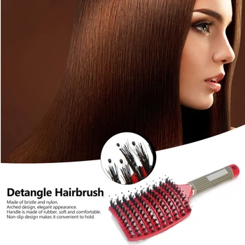 

Dry Wet Styling Tools Nylon Scalp Massage Hairdressing Smoothing Anti-Static Salon Professional Home Hair Brush