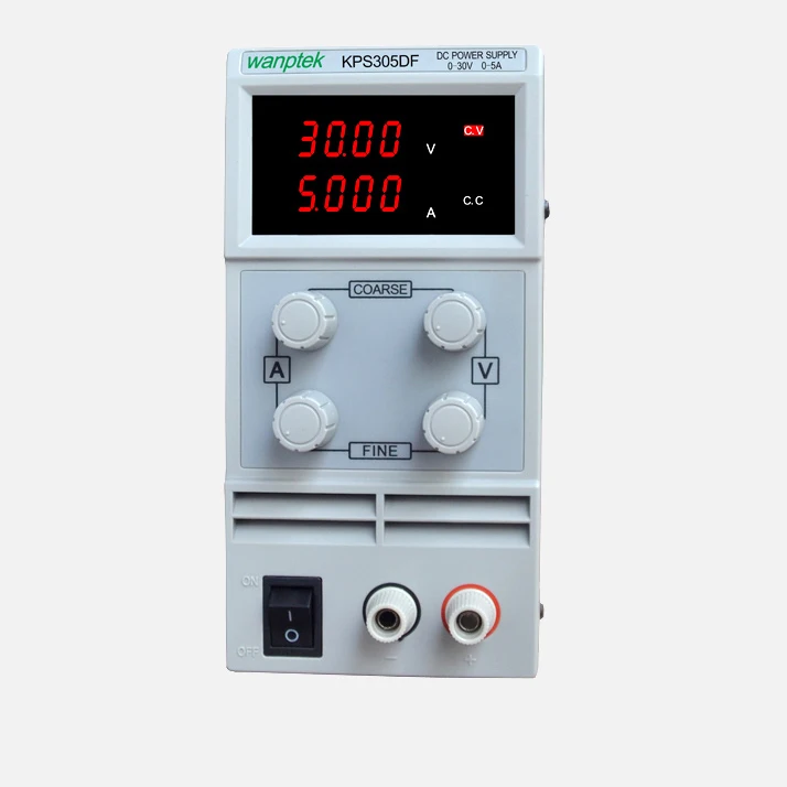 

Free shipping KPS305DF 0-30V/0-5A 110V-230V 0.1V/0.001A EU LED Digital Adjustable Switch DC Power Supply mA display wanptek