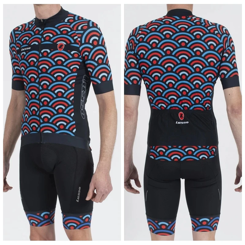 sets LUSSO мужская летняя одежда для горного велосипеда ropa ciclismo maillot дышащая куртка для велосипедистов трикотажный комплект велосипедный костюм - Цвет: sets