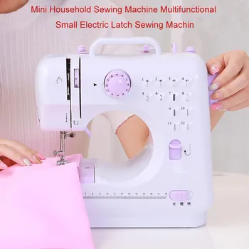 

Mini 12 Stitches Sewing Machine Household Multifunction Double Thread And Speed Free-Arm Crafting Mending Machine LED US
