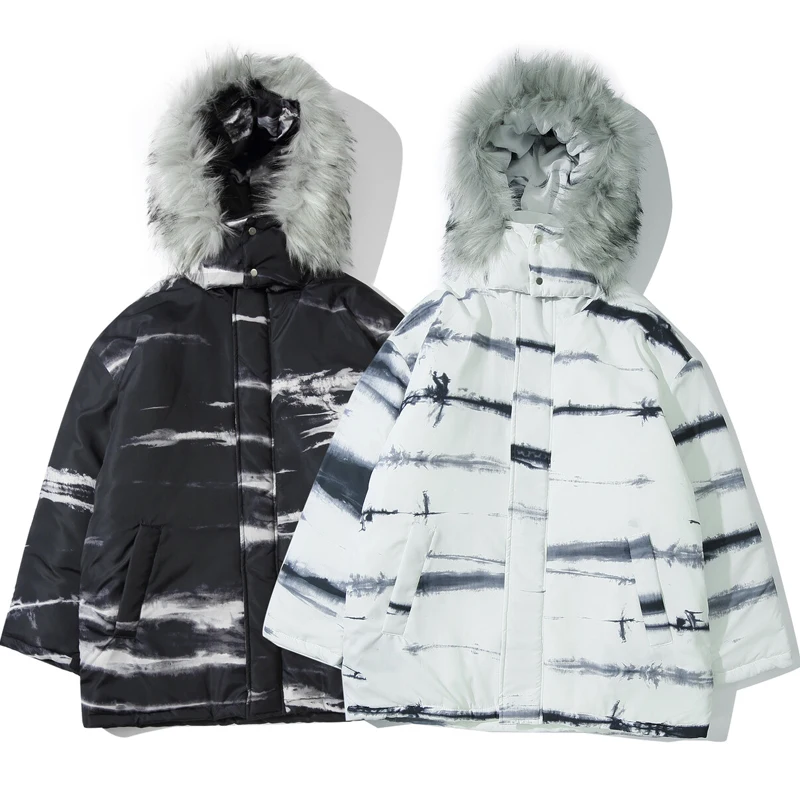 Aelfric хип-хоп Куртка парка мужская зимняя уличная Harajuku стеганая куртка пальто ветровка теплая одежда оверсайз Толстая