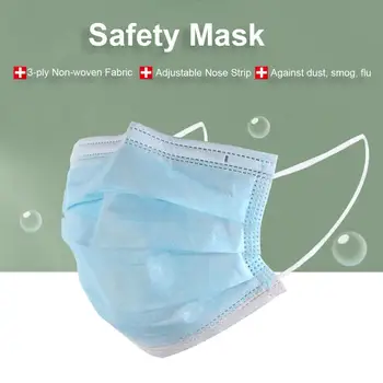 

10/20/30/50/100pcs Non-woven 3 layers filter Masks Disposable Safe Breathable Face Mouth Mask Adult Ear loop Filter Masks