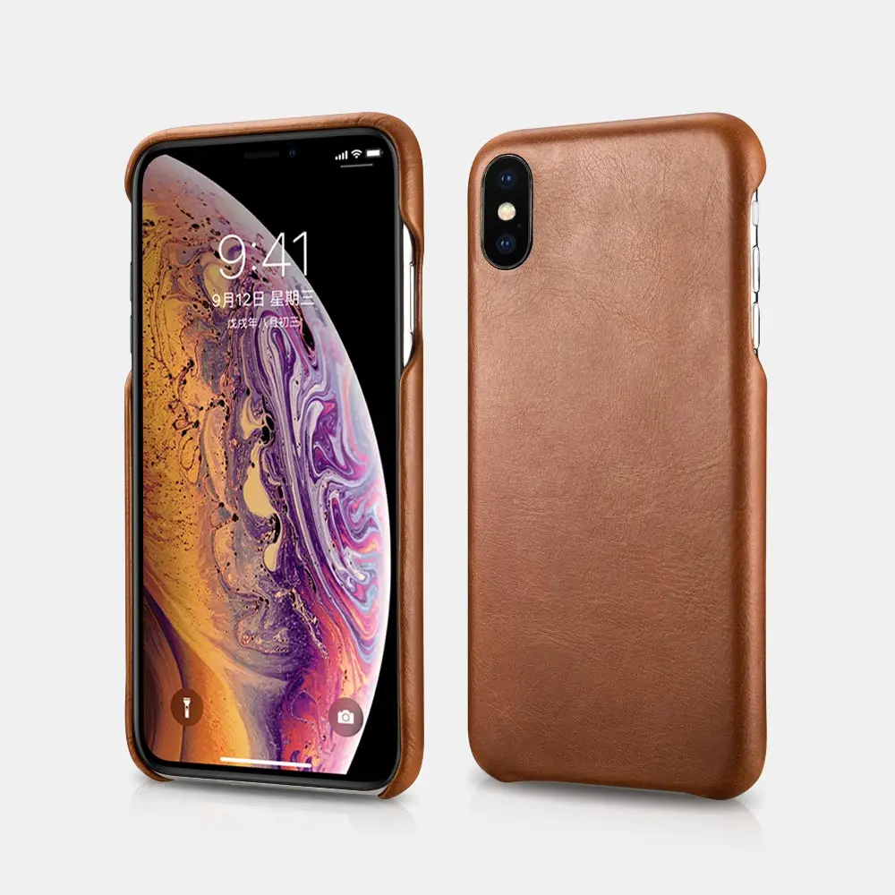 Icarer бренд для iPhone XS чехол из натуральной кожи телефонные чехлы Винтаж Имитация ультра тонкий мобильный телефон задняя крышка