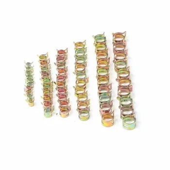 

60pcs 6-15mm 6 Size Spring Clip Fuel Hose Water Pipe Air Tube Clamp Fastener Set