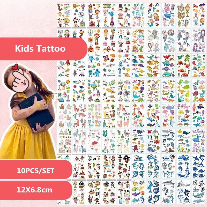 Temporary Tattoos Sticker Tatouage Fake Waterproof Kids Cartoon Children Body-Art Faux