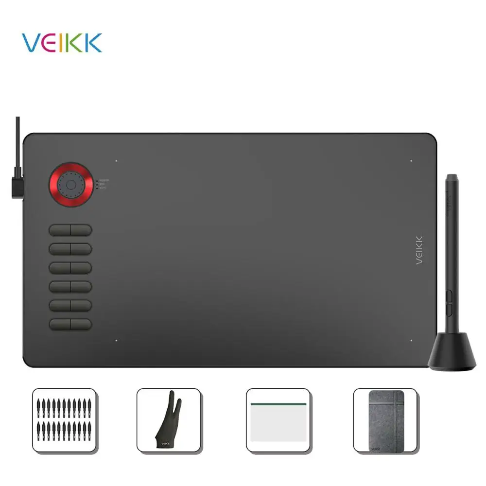 Планшет для рисования VEIKK A15Pro онлайн планшет обучения графический 10x6 дюймов