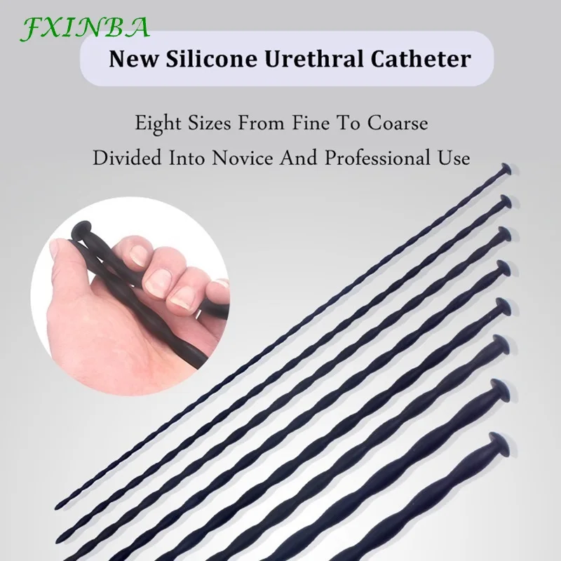 FXINBA 4Pcs/Set Silicone Urethrale Dilatator Male Penis Plug Inserts Sound Urethral Plug Dilator Catheter Adult Sex Toy for Men