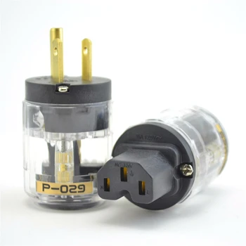 

HIFI Gold-Plated US Version AC Power plug IEC plug For DIY Audio Power Cable