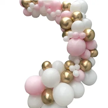 

69pcs white pink pastel balloon gold chrome latex ballon for wedding party decoration baby birthday Backdrop party Shower decor