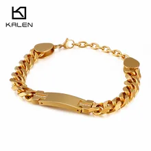 Итальянский Золотой браслет-цепочка из нержавеющей стали для мужчин, модный геометрический очаровательный браслет на руку, мужские ювелирные изделия