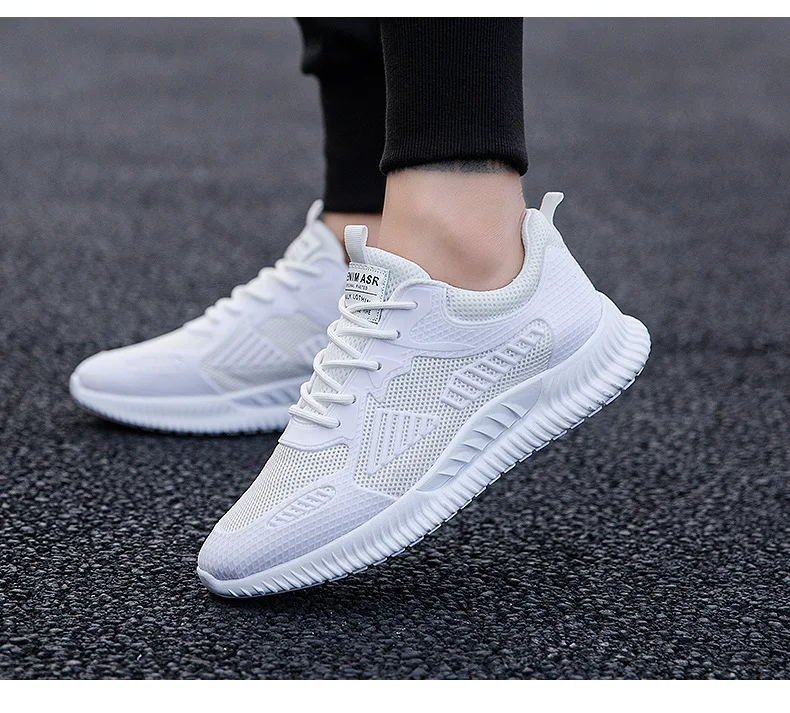 Breathable Mesh Athletic Shoes Men's Summer Students Solid Color Board Shoes MEN'S Casual Shoes Yellow Shoes New Style New