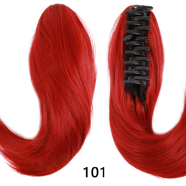 MSTN Synthetic Short Straight Ponytail Extension Claw Clip in Hair Extensions Natural Pony Tail Fake Hair Hairpiece For Women 101