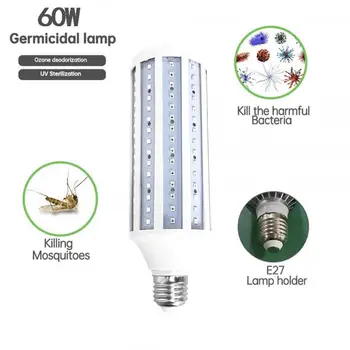 

60W Disinfection Germicidal light UV Germicidal Lamp Bulb E26/E27 UVA Led Corn Light Bulb UV Bactericidal Lamp