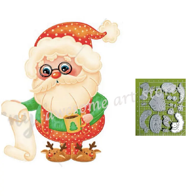 

Cute Santa Claus Props Dies For Card Making New Arrivals For Cut Die Diy Scrapbooking Paper Stencils New Embossing Dies 2022