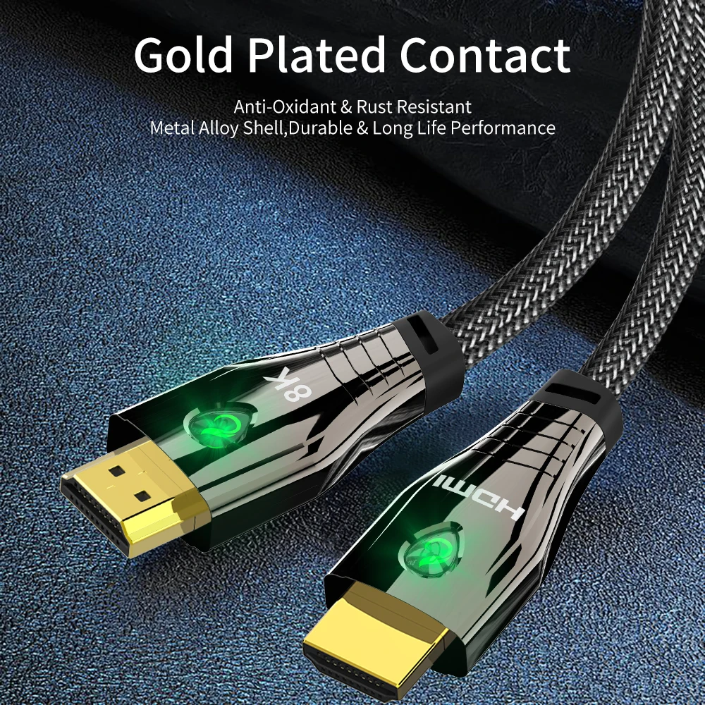 

HDMI Cable Adapter 8K with LED Working Indicator for Super High Resolution