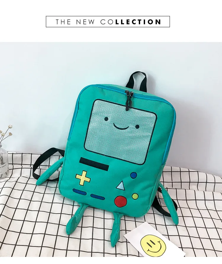 Мультяшный плюшевый рюкзак для девочек с 3D рисунком, сумка для приключений, новая жизнь вокруг нового трехмерного мультяшного холста