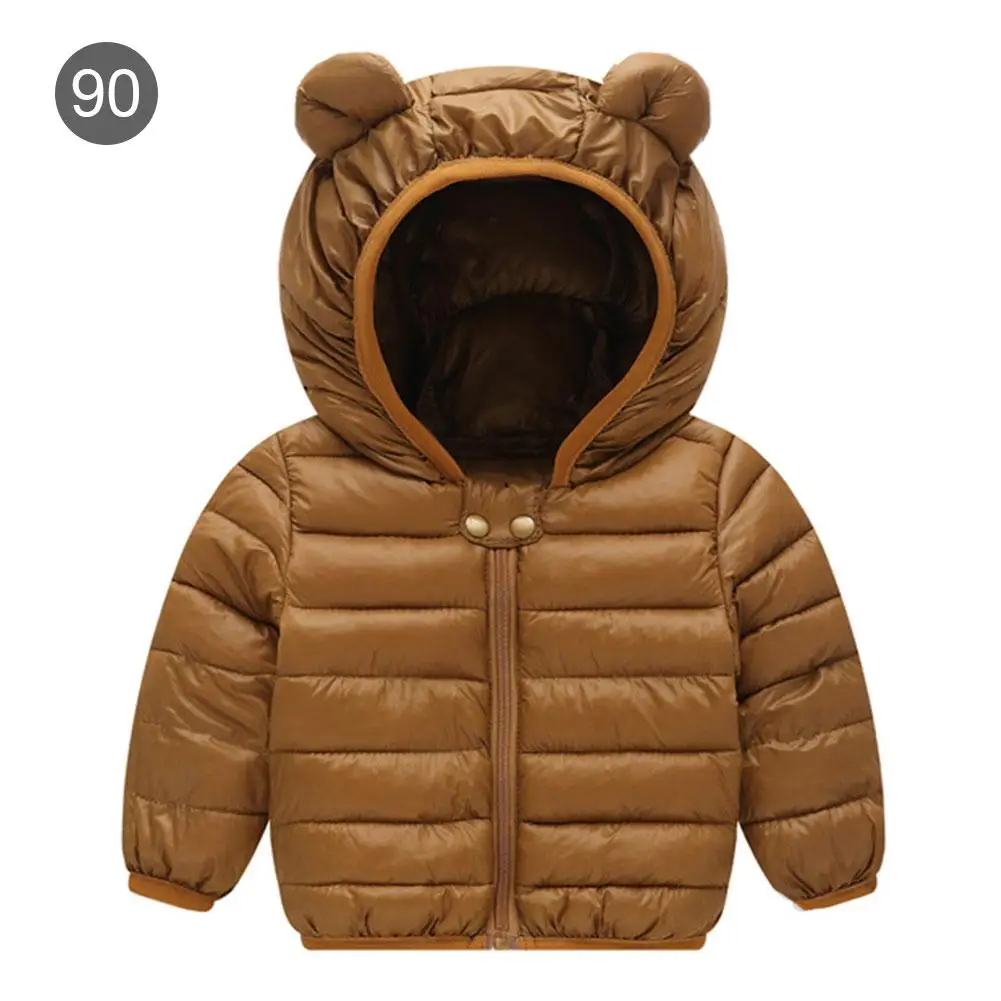 Coffee New Autumn Winter Ultra Light Down Jacket Kids Windproof Warmth Kids Lightweight Packable Down Coat Plus Size Parkas - Цвет: Coffee