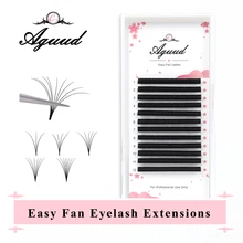 

AGUUD Easy Fanning Eyelash Extension TraysFaux Mink DIY Auto Flowering Rapid Blooming Premium Auto-Fans Individual Easy Fan Lash