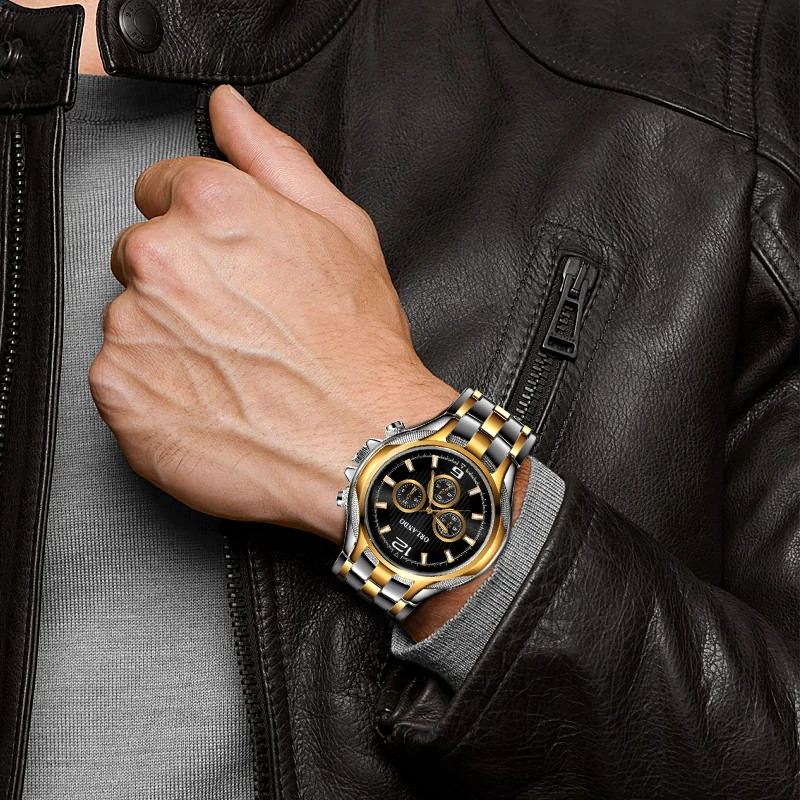 Мужские часы, роскошный бренд Orlando, бизнес, посеребренные золотые часы, мужские часы erkek kol saati reloj deportivo hombre