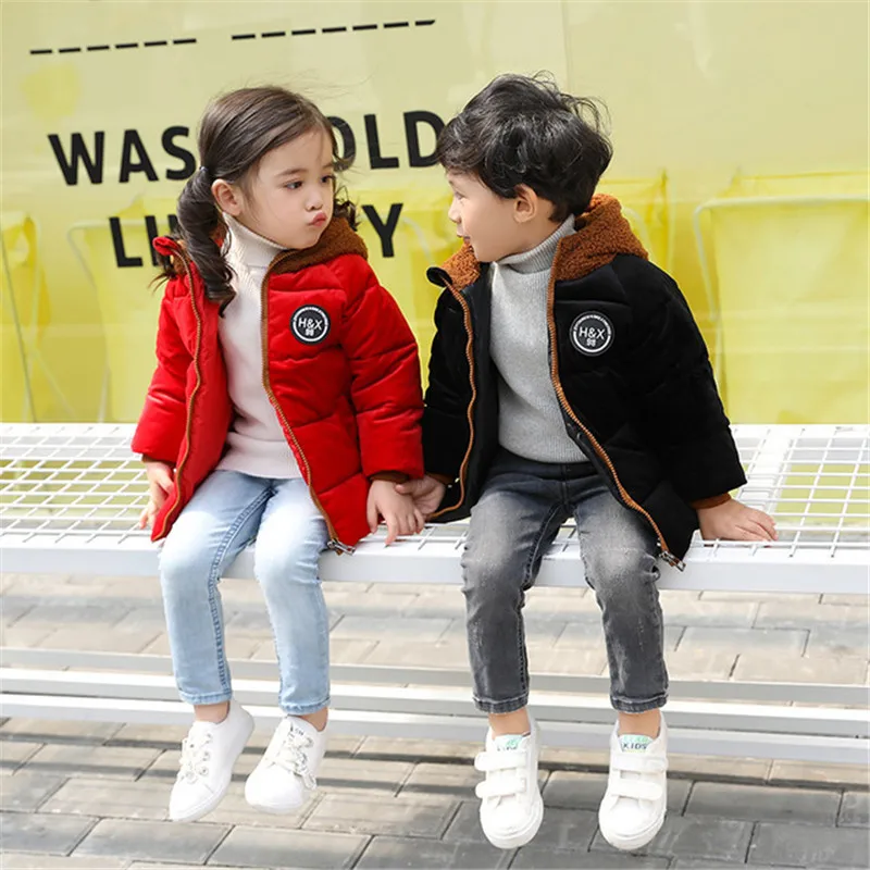 New winter children down& parkas 2-8Y boys girls warm outerwear windproof hooded coats Child thick jacket for kids winter TOPS