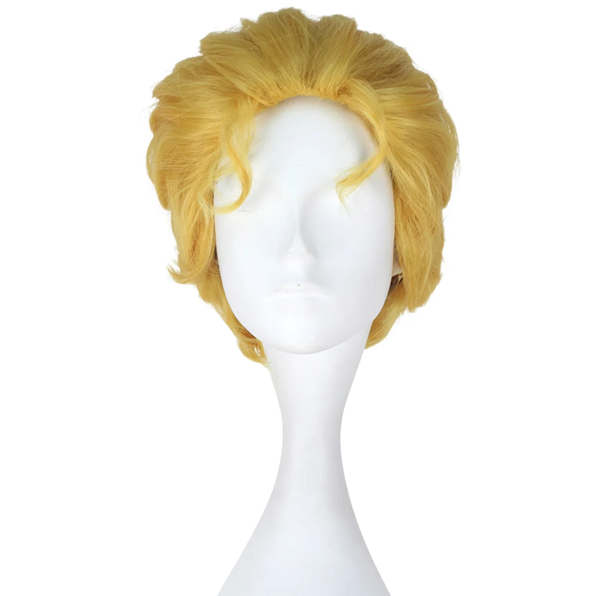 

Anime JOJO's Bizarre Adventure Kira Yoshikage Golden Short Curly Halloween Unisex Cosplay Costume Party Wig