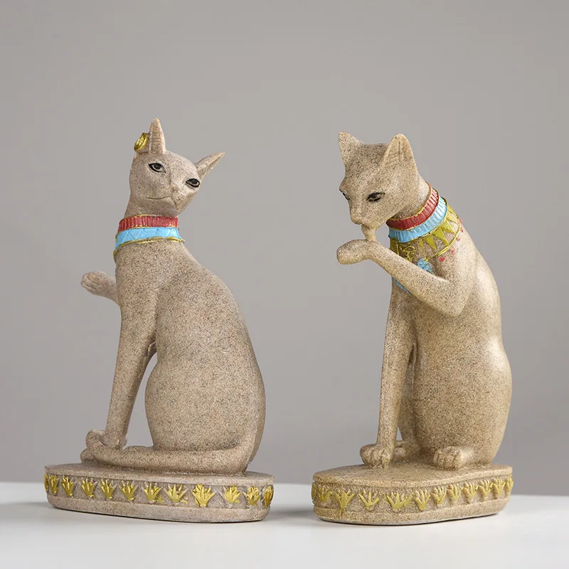 Статуя песчаника Bastet статуэтка египетского кота Бог кот древний Египетский