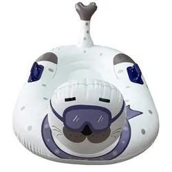Seal Shape Snow Toy Winter Inflatable Ski Circle Ski Circle Durable Children Adult Snow Tube Skiing Thickened Floated Sled