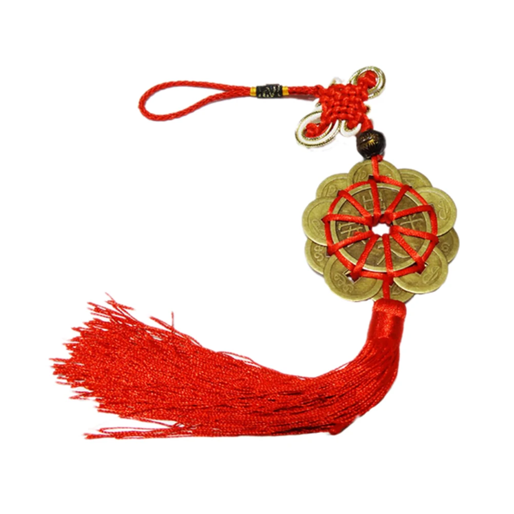 

NEW JETTING Chinese Lucky Feng Shui Car Mirror Pendant Charm Symbol Good Fortune Attract Wealth & Good Luck Coins Wholesale