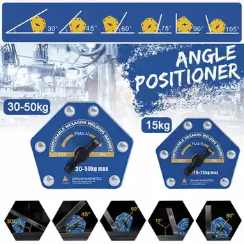 

NEW 2pcs FM4-S/FM4-M Switchable Hexagonal Welding Magnet On/Off Multi-angle Weld Holders For Iron Welding Positioning