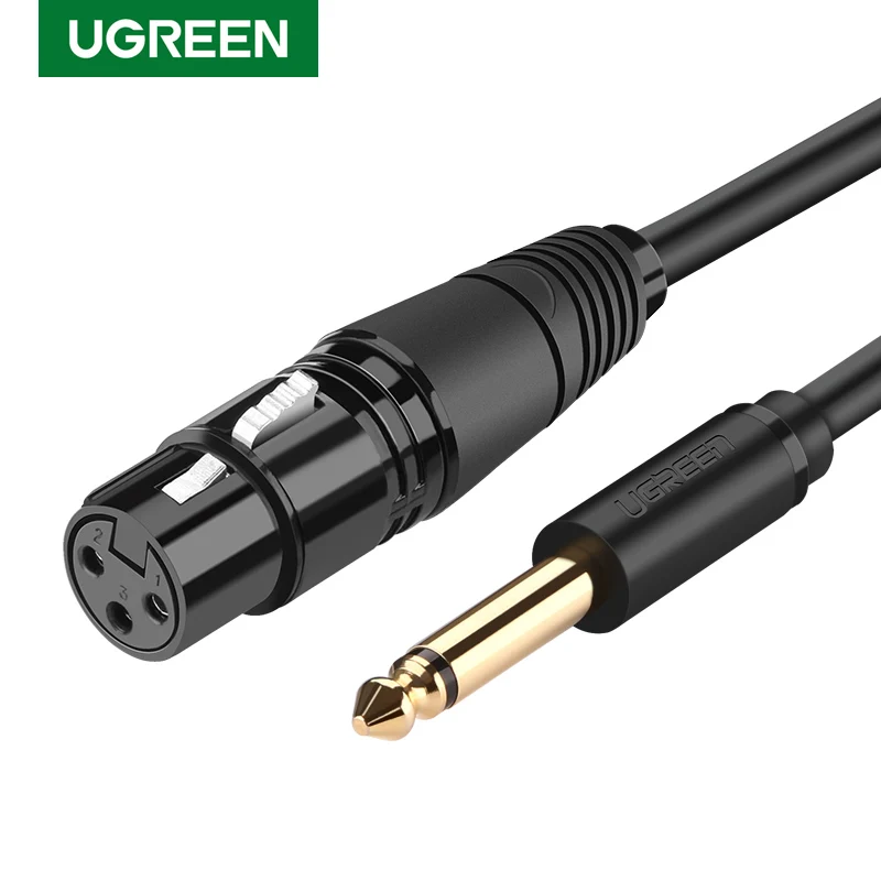 Кабель Ugreen с разъемом 6 35 мм/6 5 мм на XLR профессиональный аудиокабель Папа мама для