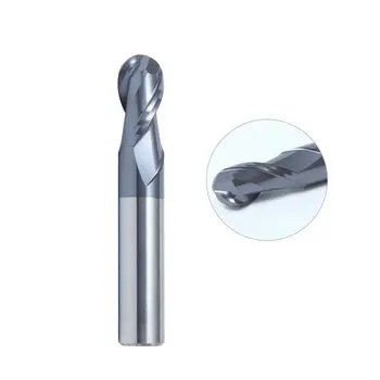 

6Pcs End Mill Metalworking Milling Cutter 2 Flute Ball Nose Drill Bits