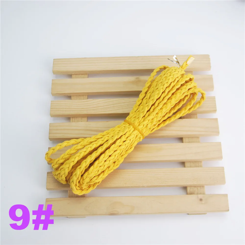 Top Multi 5mm Flat Faux Suede Leather Cords Braided DIY Bracelet Rope String 5meters/pcs DIY Cords Accessories ds234-b - Цвет: 9