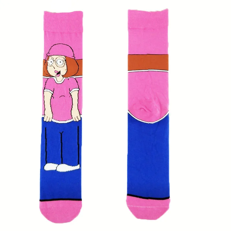Мужские носки с героями мультфильмов, хип-хоп, чудо, большой размер носки, Супер герои, забавные удобные цветные носки, счастливые хлопковые носки - Цвет: 13