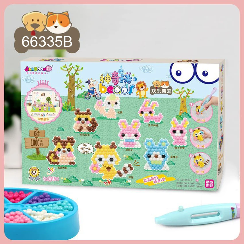 DOLLRYGA 1000 шт./компл. наклейки на воду бусы детская игрушка Волшебная головоломка игрушки knutselen kinderen игрушки для воды для детей ремесло
