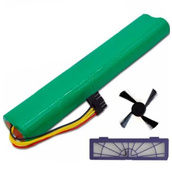 

Top Deals 3Pcs/Lot Hepa Filter+Side Brush+Battery 4500Mah 12V Ni-Mh Cleaner Battery for Neato Botvac 70E 75 80 85 D75 D85 Vacuum