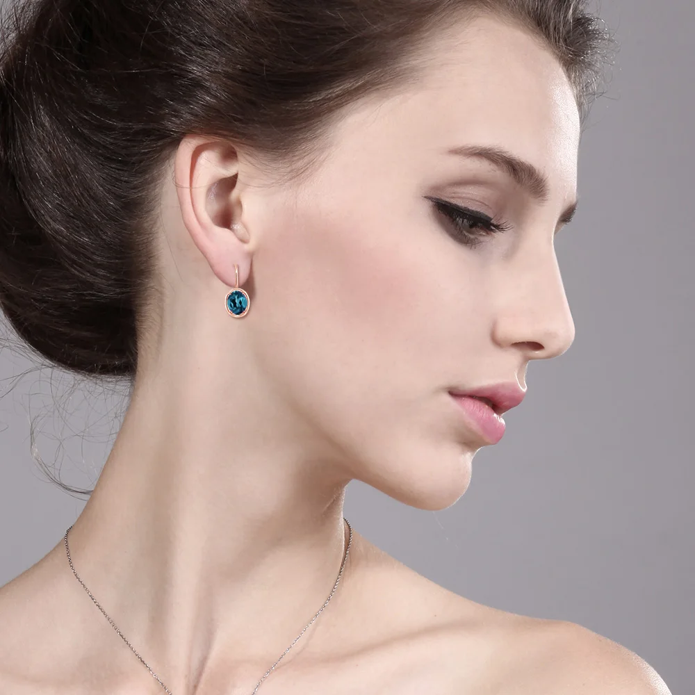 GemStoneKing 3 60 Ct овальные Лондонский голубой топаз 18K покрытые розовым золотом