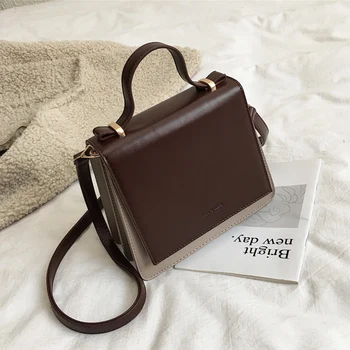 

Burminsa Korean Style Small Women Handbags Trapezoidal Design Female Shoulder Bags High Quality PU Crossbody Bags Autumn 2020