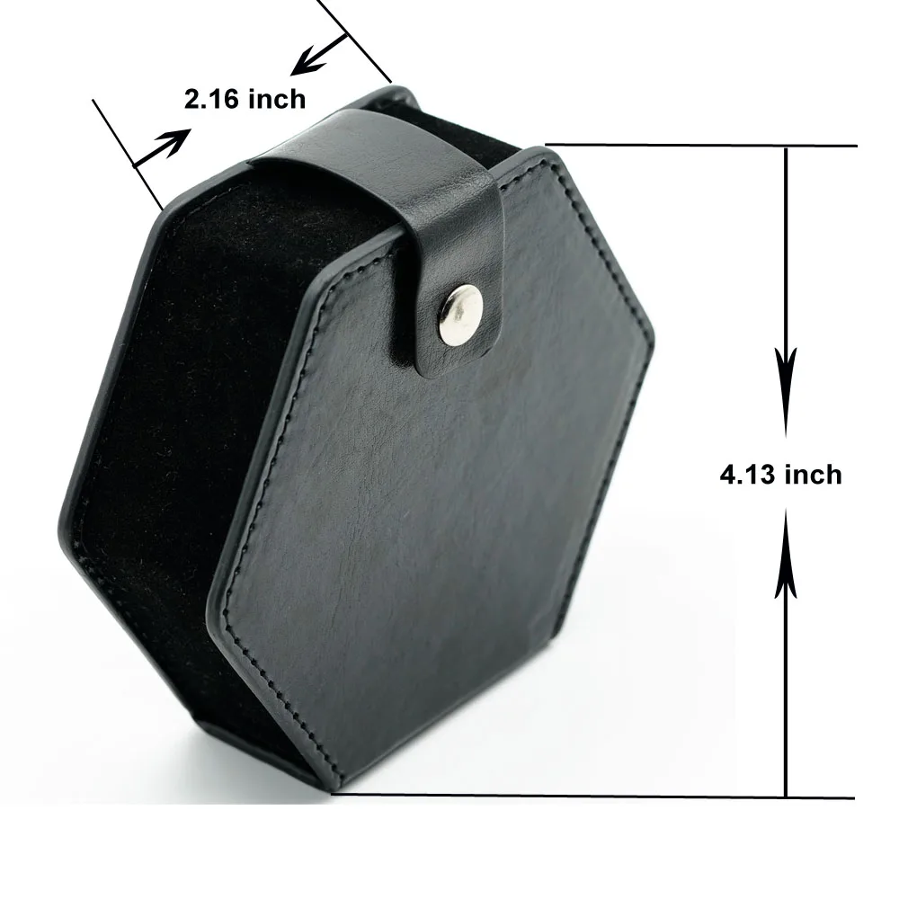 Cusdie Leather Box Dice Case for 7Pcs Dice Storage Box for 16mm D&D Holder Tabletop Games RPG--Hexagonal/Rectangle