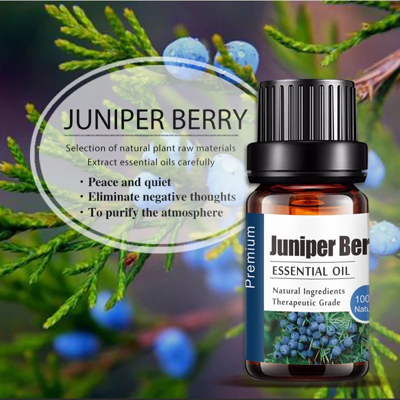 10ml Pure Natural Plant Juniper Berry Essential Oils Anti-stress Aroma Oil Massage Hot | Красота и здоровье
