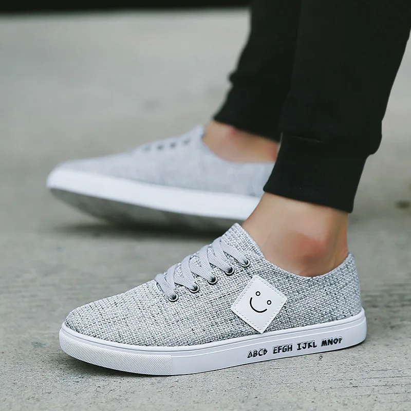 Men's Original Casual Skate Canvas Shoes Classic Low Top Lace Up Fashion Personalized smiley pattern Outdoor Sneaker | Обувь
