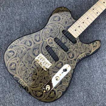 

Top quality Golden pattern Fen TL Electric Guitar,Maple neck SSS pickups solid Electric guitar,FREE SHIPPING