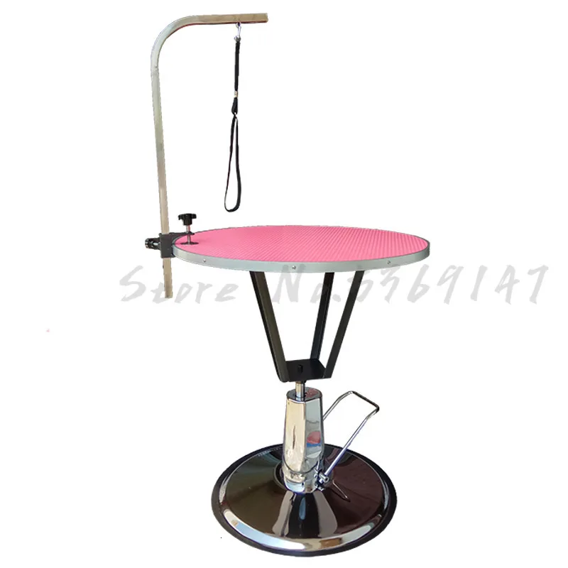 

Pet Grooming Station Hydraulic Lifting Round Dog Table Teddy Cat Blowing Shearing Hairstyling Bracket Sling
