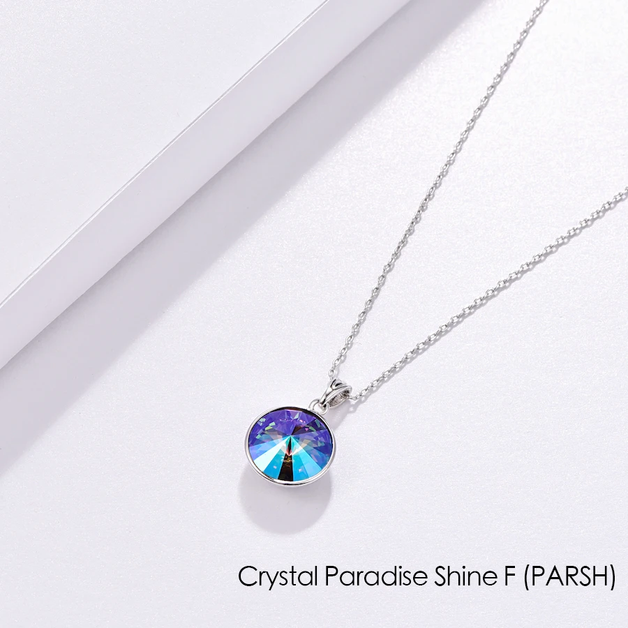 Ожерелье с кристаллами Swarovski, новая мода, круглый камень Bella RIVOLI, ожерелье с кулоном для женщин, элегантные вечерние ювелирные изделия на свадьбу