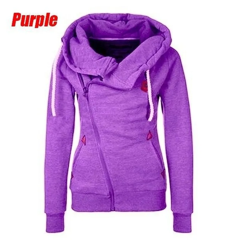 Плюс размер Sweatshirt Толстовка Женская толстовка с капюшоном и отложным воротником, пуловер с капюшоном, боковая куртка на молнии пальто свитшоты осень-зима