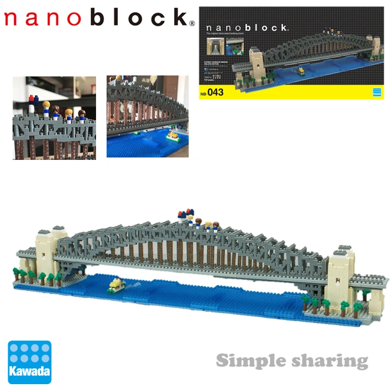 Sydney Harbour Bridge Nanoblock Miniature Building Blocks New Sealed Pk NBH 101 