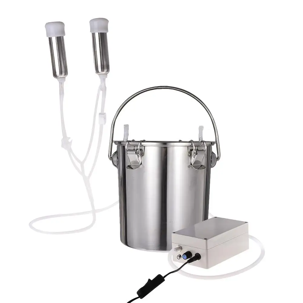 

5.5L Home Cow Electric Milking Machine Upgraded Stainless Steel Breast Vacuum Pump Adjustable 5.5L Household Suction Milker