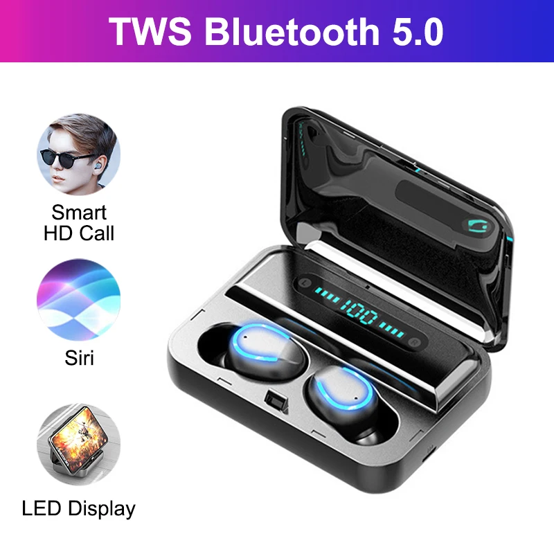 

Bluetooth V5.0 Wireless Earphone TWS LED Display 2000mAh Power Bank Wireless Bluetooth Headphone Earbuds Microphone waterproof