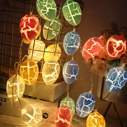 PheiLa LED Cracked Egg String Light Fairy Garland Warm Light Lamp String Battery Powered for Holiday Easter Indoor Home Decor