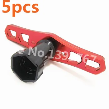 

5Pcs RC HSP HPI Hobao TEAM C T8E 1/8 Scale Models 17MM Special Wheel Nuts Combiner Disassembly Tool Racing Remote Control Car