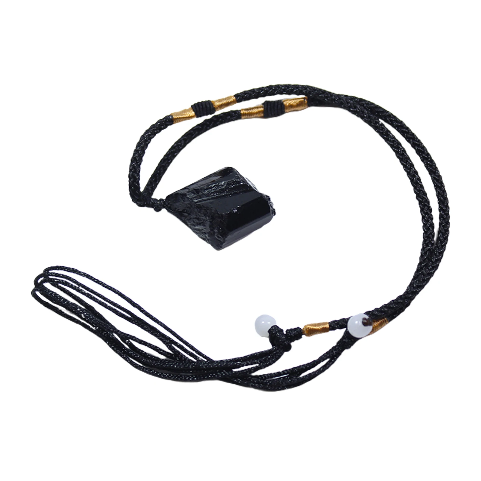 Black Tourmaline Reiki Rough Stones Rod Exclusive Cleansing Home Protection Specimens Pendant Necklace